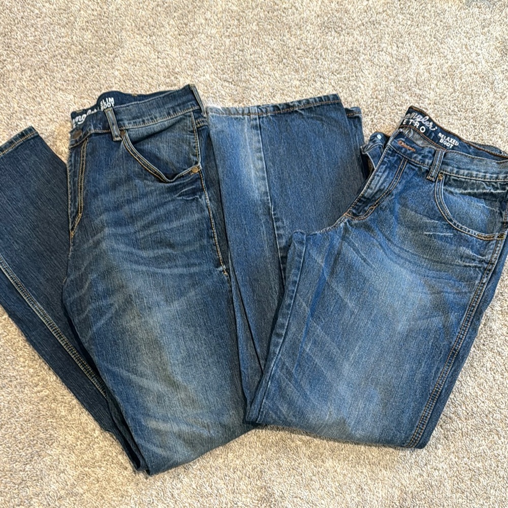 2 pair: Wrangler Men's Boot Jeans 34x36